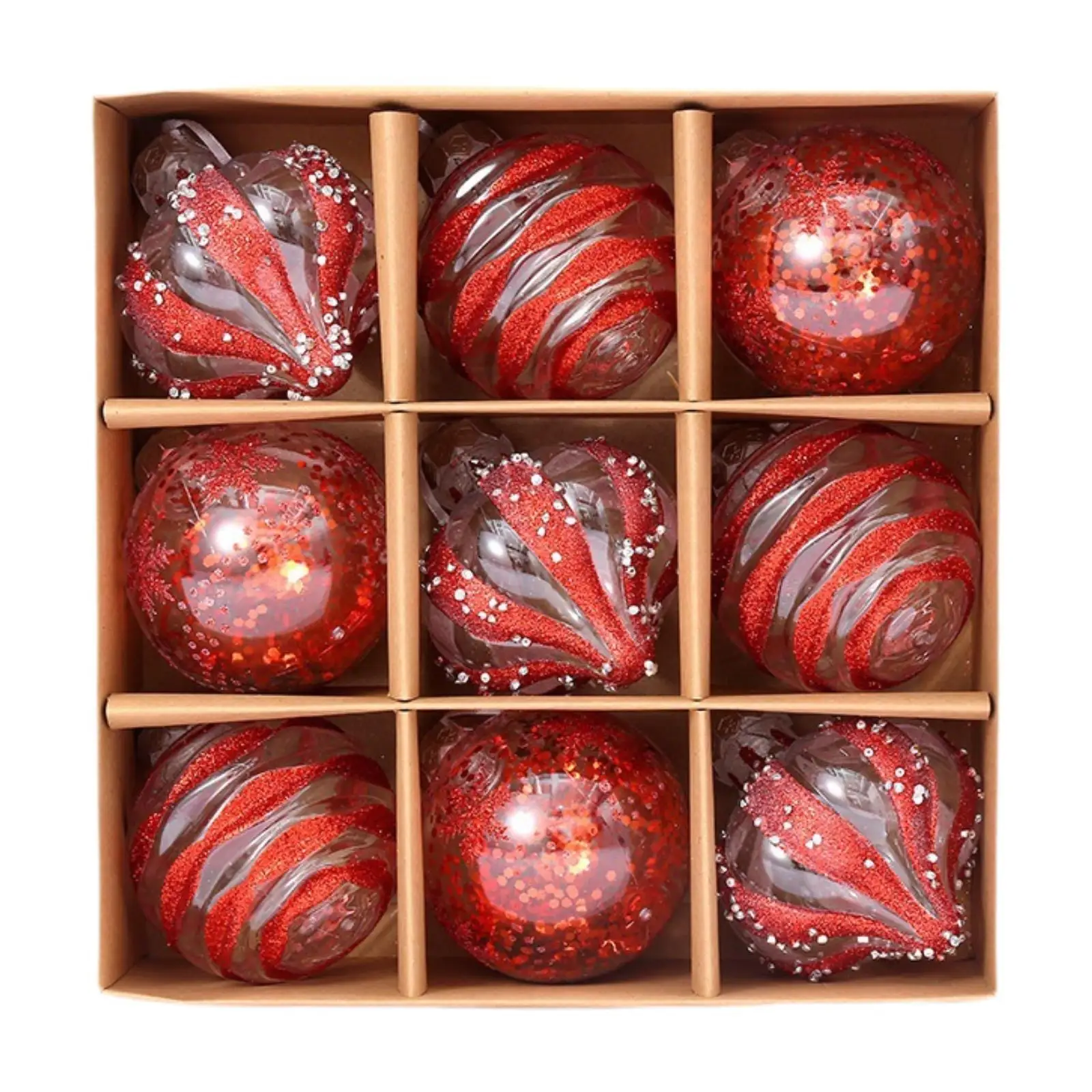 thumbnail image 1 of 9 piezas de adornos de bolas de Navidad, regalos de fiesta, adornos decorativos para cafeterías, dormitorios, salas de estar, fiestas y días festivos, 1 of 5