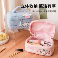 Sanrio Plush Makeup Bag Hello Kitty Cosmetic Bag Clear Pen Case Waterproof Embroidery Travel Toiletry Case Portable Makeup Pouch 3