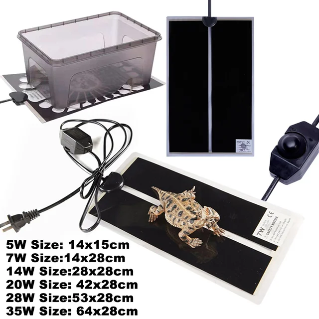 5-35W Plant Warm Heating Pad Waterproof Reptile Heater Mat With Temperature Control Adjustable Controller Indoor Garden Seedling 1