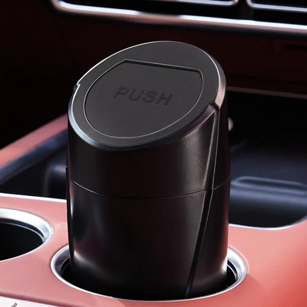 Mini Car Trash Can with Lid Leakproof Vehicle Garbage Container Automotive Waste Bin Ash Holder Car Interior Organizer Box