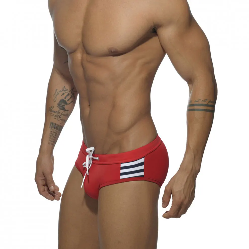 

Men Sexy Bikini Swimsuit Swim Wear Briefs Swimming Push-Up Beach Short Stripes Surfing Trunks Men Bathing Suit Mens Swim Trunk