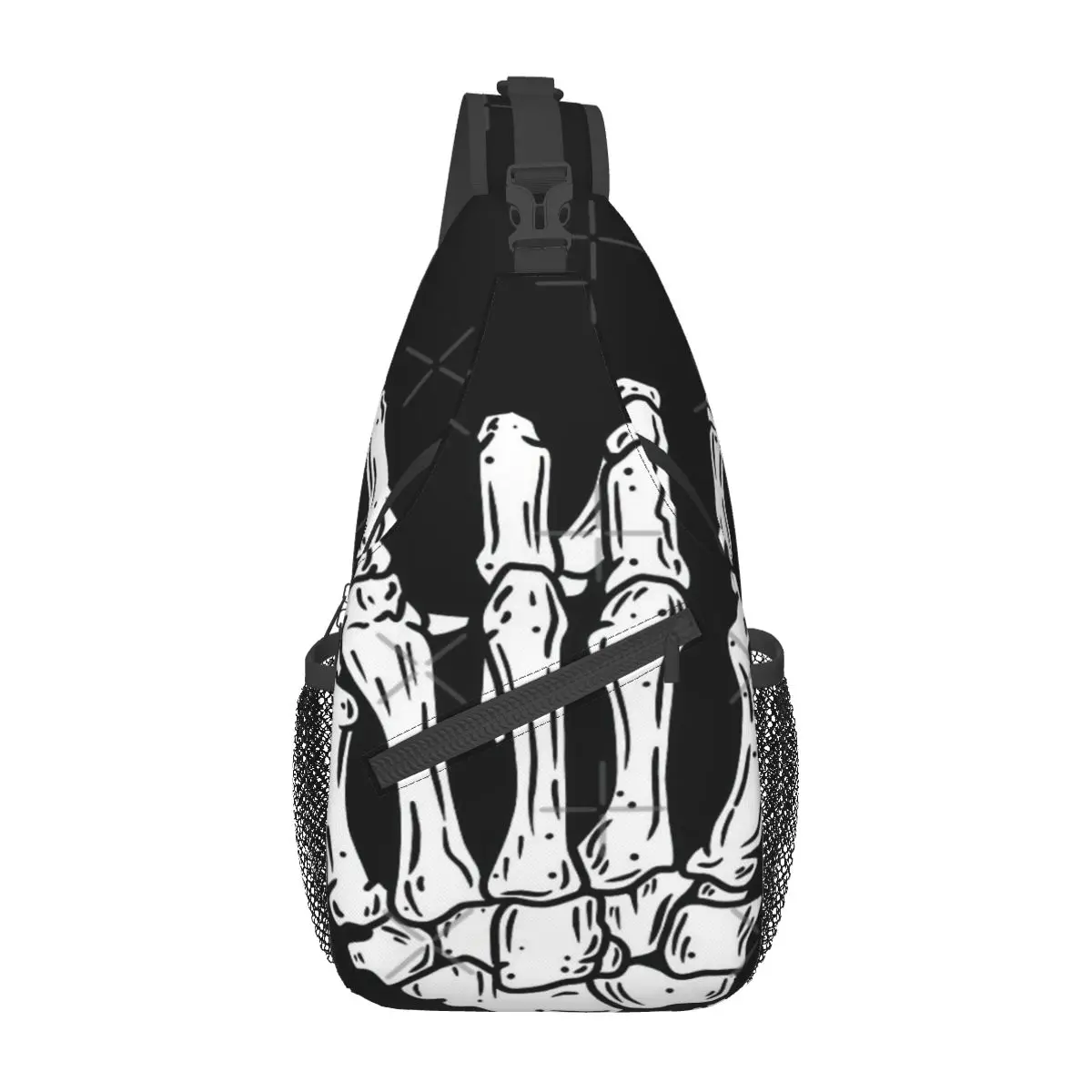 

Skeleton Hand Rocking Heavy Metal Horns Chest Bag Personalized Portable Travel Nice gift Multi-Style