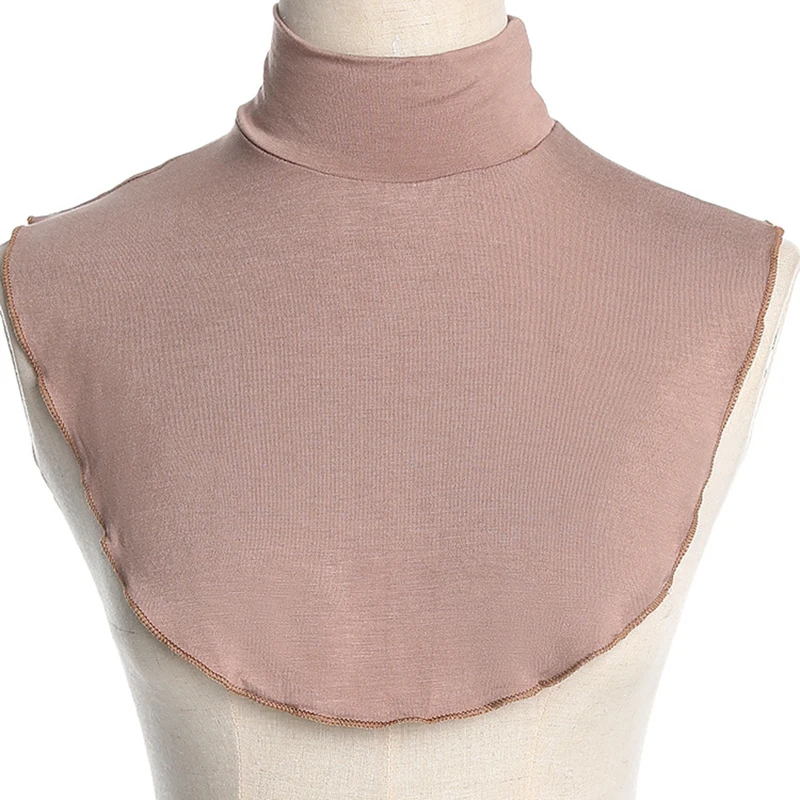 Cuello alto de Modal desmontable para mujer, cuello falso Simple, cubierta de Cuello medio superior, accesorios femeninos, Color sólido, Otoño e Invierno