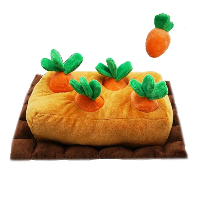 Interactive Dog Toys, Carrot Snuffle Mat for Dogs Plush Puzzle