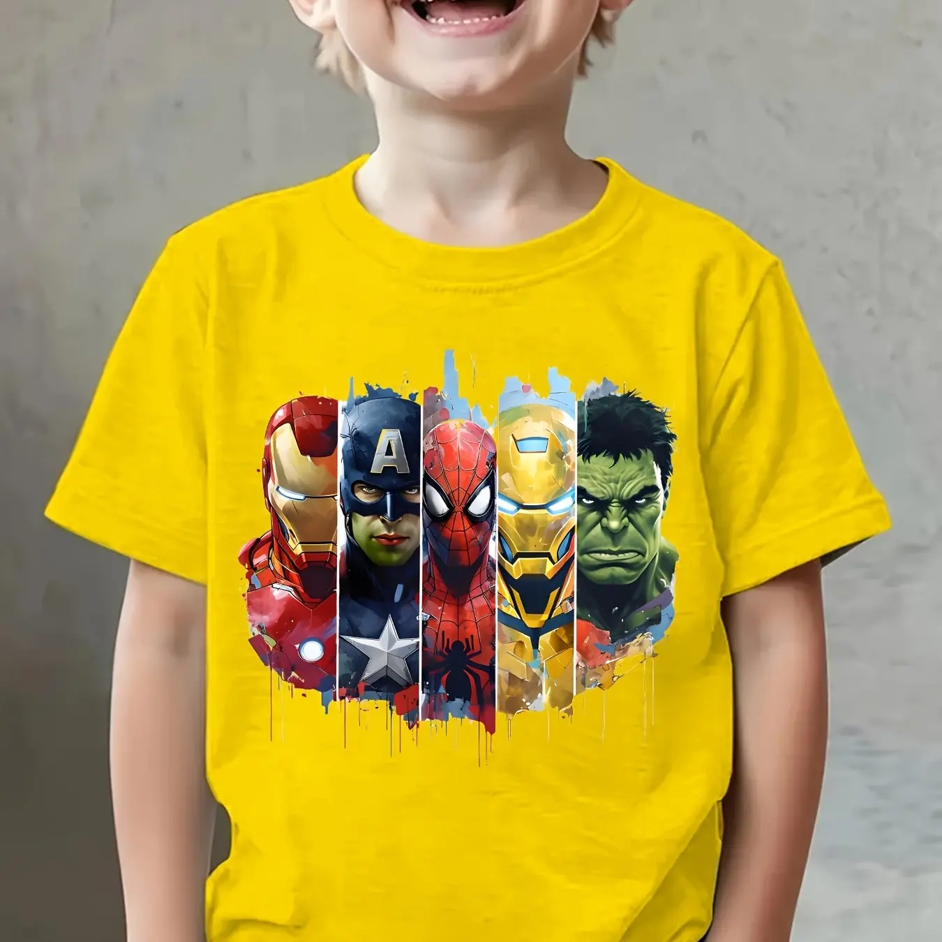 قميص صيفي للأطفال بتصميم سبايدرمان، مريح من القطن الخالص، بأكمام قصيرة ونقوش، مناسب للأولاد والبنات، ملابس متناسقة للوالدين والأطفال