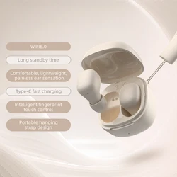 MINISO Bluetooth Quick Connect Ergonomic Earphones with HiFi Stereo and Gaming Mic (Beige2)
