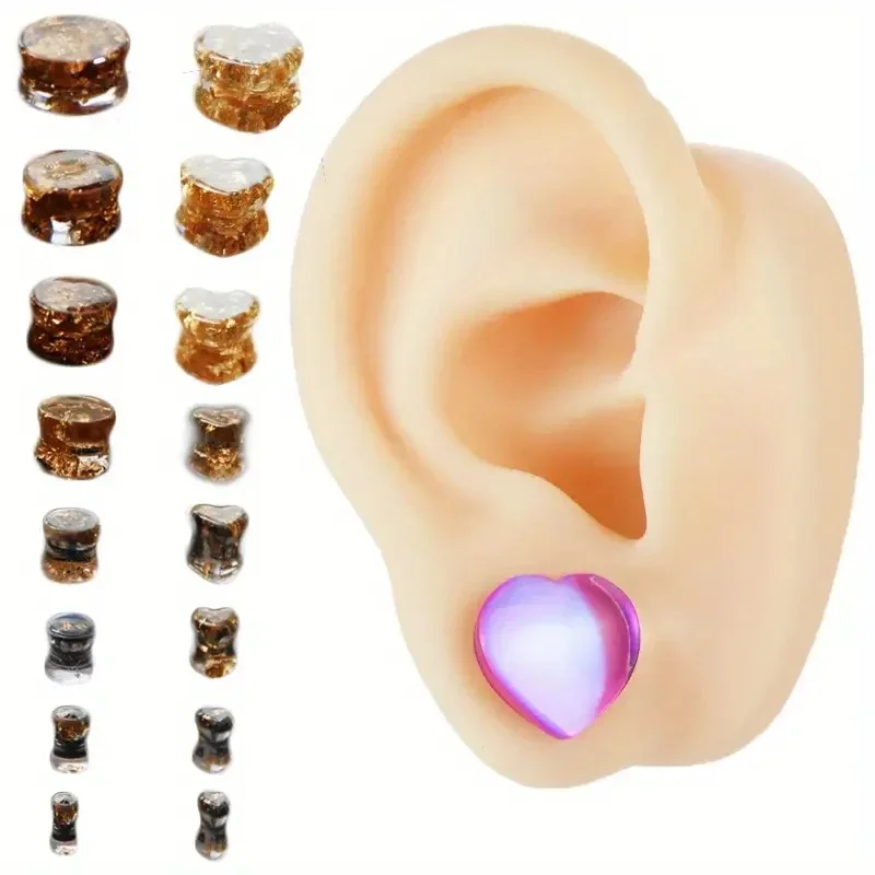 Ear Stretching Mold Silicone Jewelry Molds Round Heart Shaped Ear Expander Moulds Perfect for DIY Stretching Enthusiasts