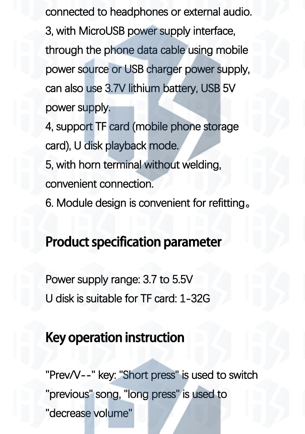 1PCS~5PCS EGBO TF-Karten-USB-Stick MP3-Format-Decoder-Board-Modul Verstärker-Dekodierungs-Audioplayer Typ-C/Micro-USB – Detail 6