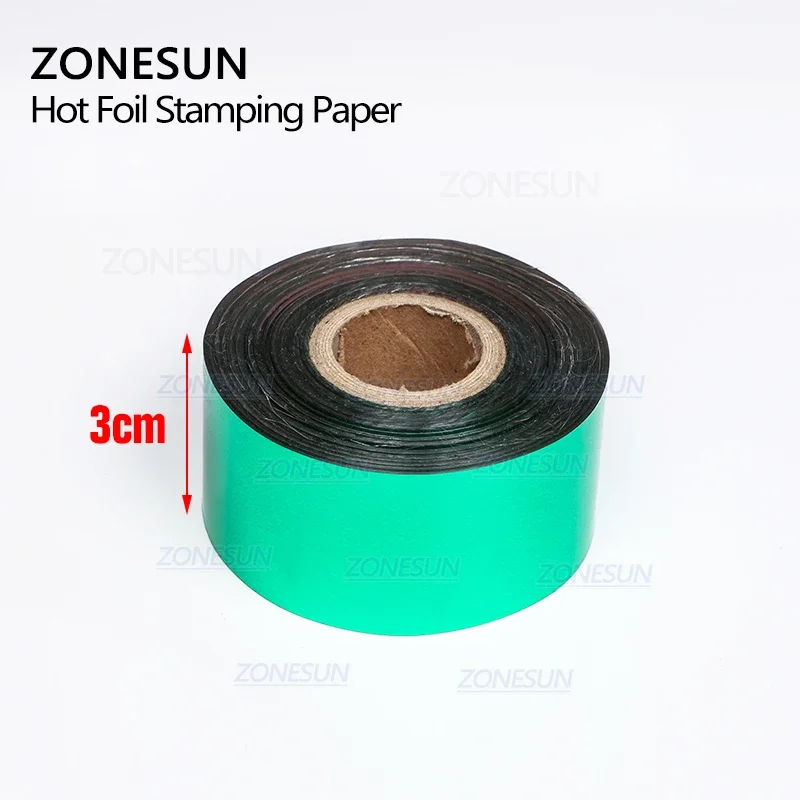 ZONESUN 3cm Foils Anodized Gilded Paper Hot Press Foils Leather Craft Bronzing PU Paper Gilding Hot Foil Pen craft foil