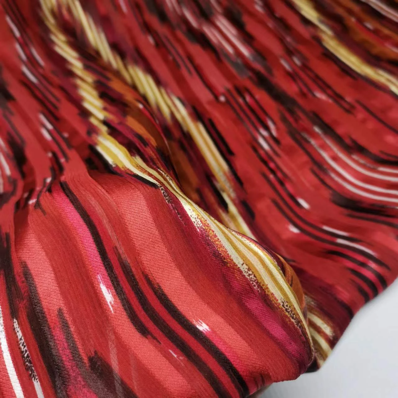 Silk Cotton Jacquard Fabric Ethnic 18mm for Dress Craft Design Skirt