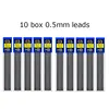 10 Pcs/Set 0.3/0.5/0.7/0.9/1.3/2.0mm HB Leads Refill for Mechanical  Pencil Replacement Refill Leads  Supplies Stationery 6