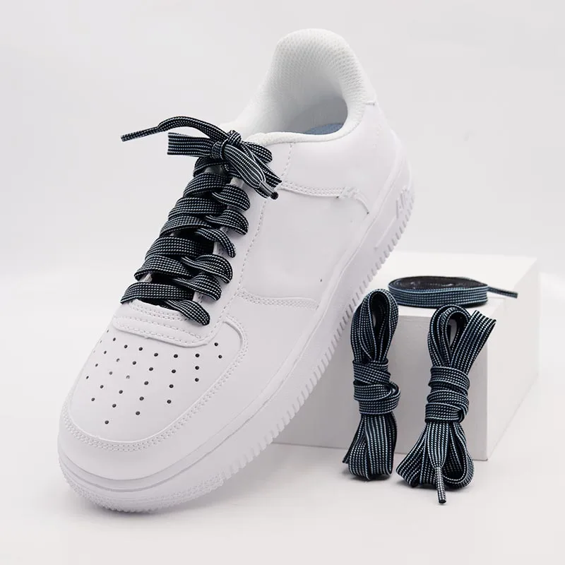 Weiou Lace 60-100Cm Kids Shoe Decoration 1CM Boots Black String Color Weaving Replacemence Tape Sneaker Designer Canvas Cordon