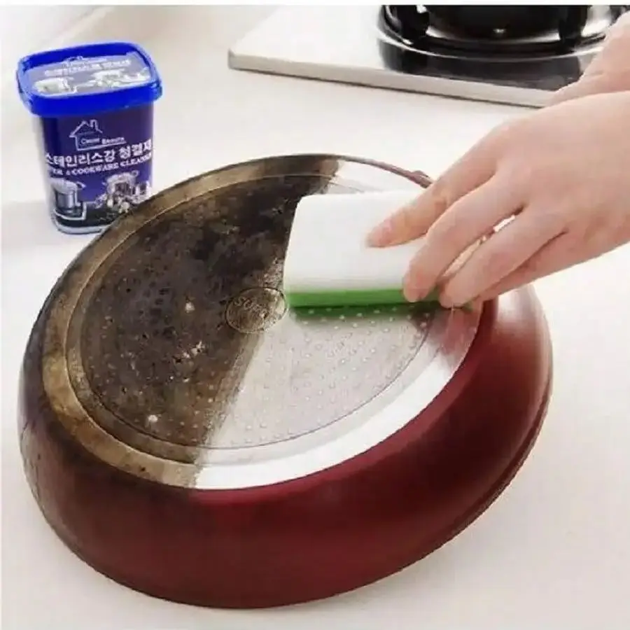 Kitchen Cleaner All Purpose Cleaner Stainless Steel Cleaning Paste Powerful Cookware Rust Removal Cleaning Paste