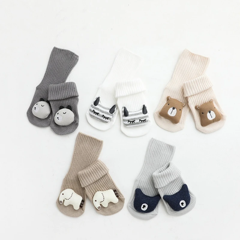 

Spring Autumn Soft Cotton Baby Girls Socks Newborn Cartoon Animal Baby Socks Infant Baby Boy Socks Anti Slip Floor Sock