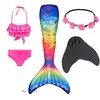 N8O8 Kids Girls Swimming Mermaid tail Mermaid Costume Cosplay Children Princess Party Fantasy Swimsuit can add Monofin Fin xm N8