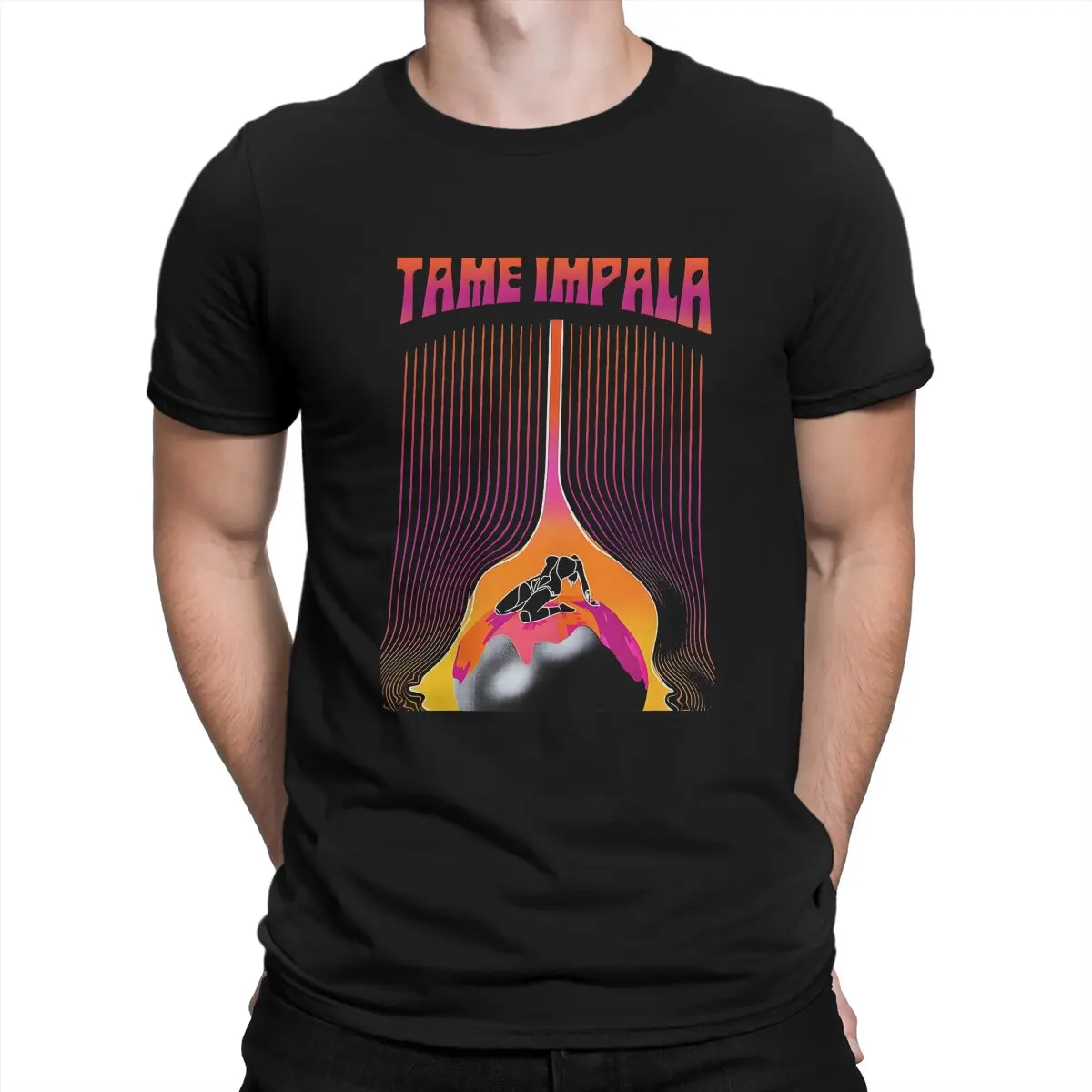 

Мужская футболка с постером Tame Impala, футболка из ткани с круглым вырезом и коротким рукавом, отличный подарок на день рождения