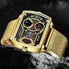 LIGE Digital Men's Watches Fashion Square Military Stainless Casual Sports Quartz Electronic Watch Waterproof Male Alarm Clocks 3