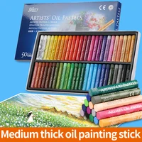 MUNGYO Artist Oil Pastel Set 12/25/50 Professional Painting Drawing Graffiti Art Crayons Washable Round Non Toxic Sticks 1