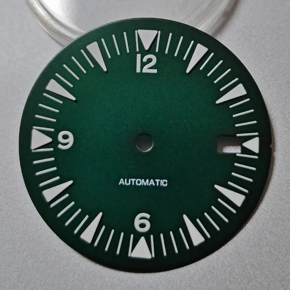 Elegant 32mm Multicolor Automatic Watch Dial with Date Window and Hands Set
