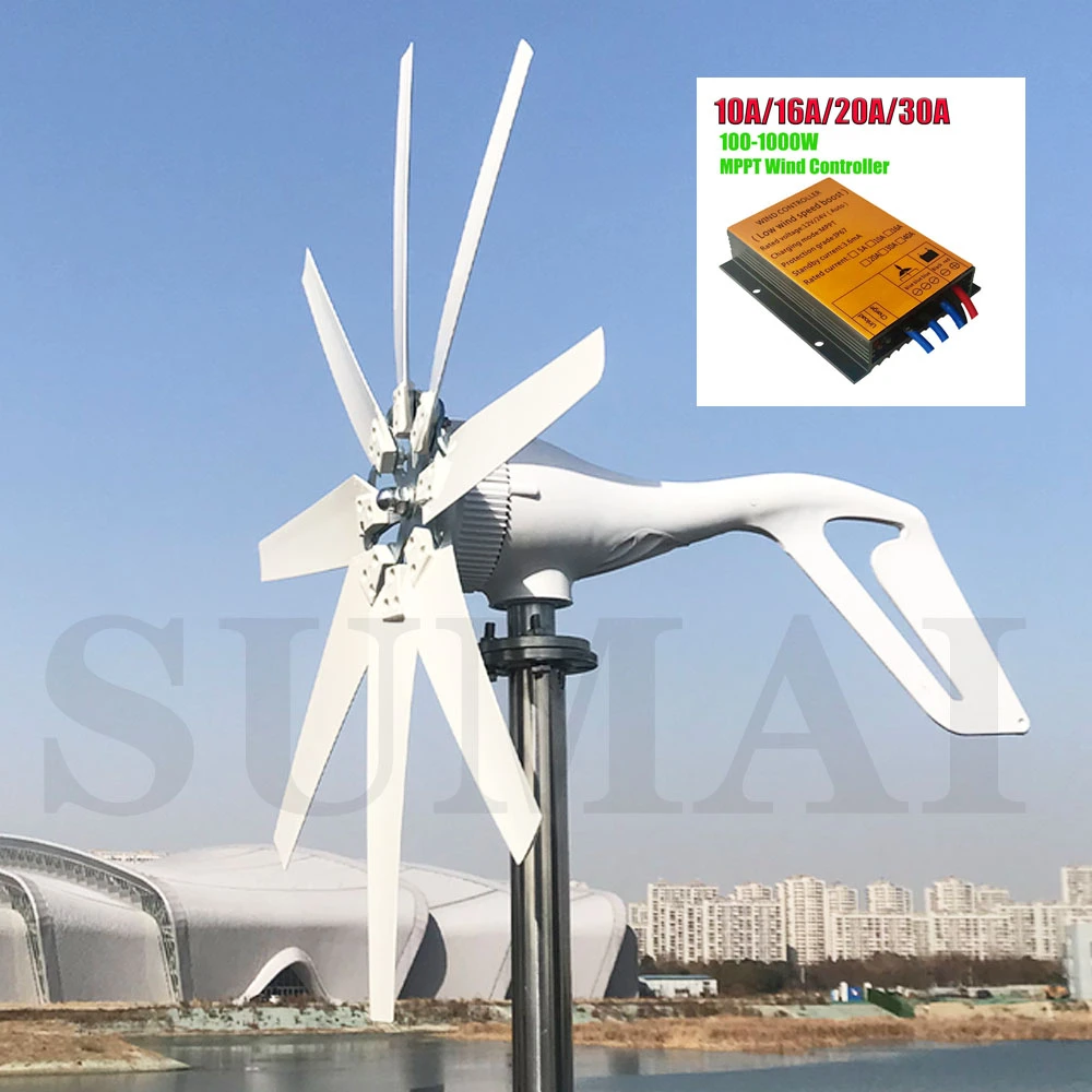 1000w Wind Turbine Generator 12v 24v 48v Free Alternative Energy