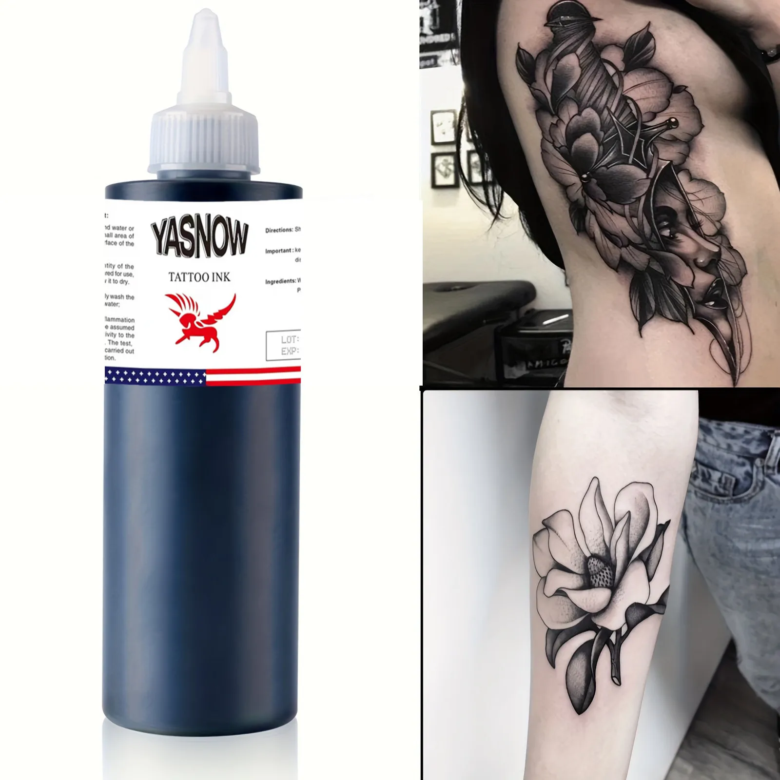 1pc 250ML Black Tattoo Ink,Professional Tattoo Pigment,Tattoo Painting Supplies, Professional Supply For Body Art.