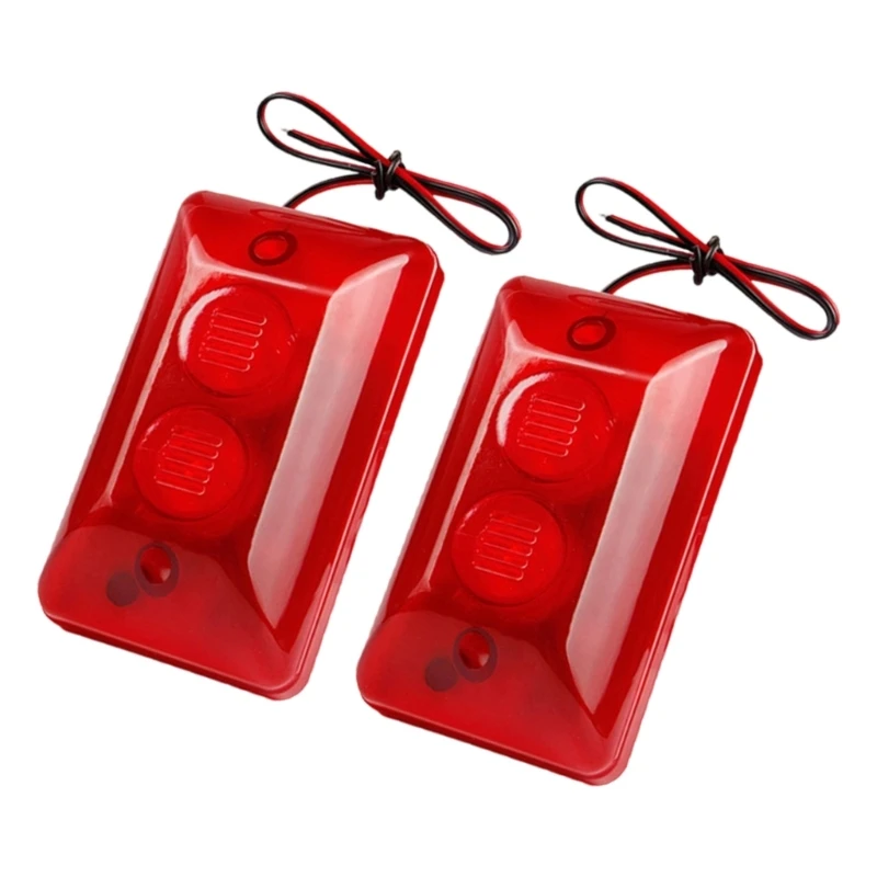 높은 데시벨 15W 보안 사이렌 120dB 알람 스트로브 라이트 벽 장착 와이어 도구 3xue