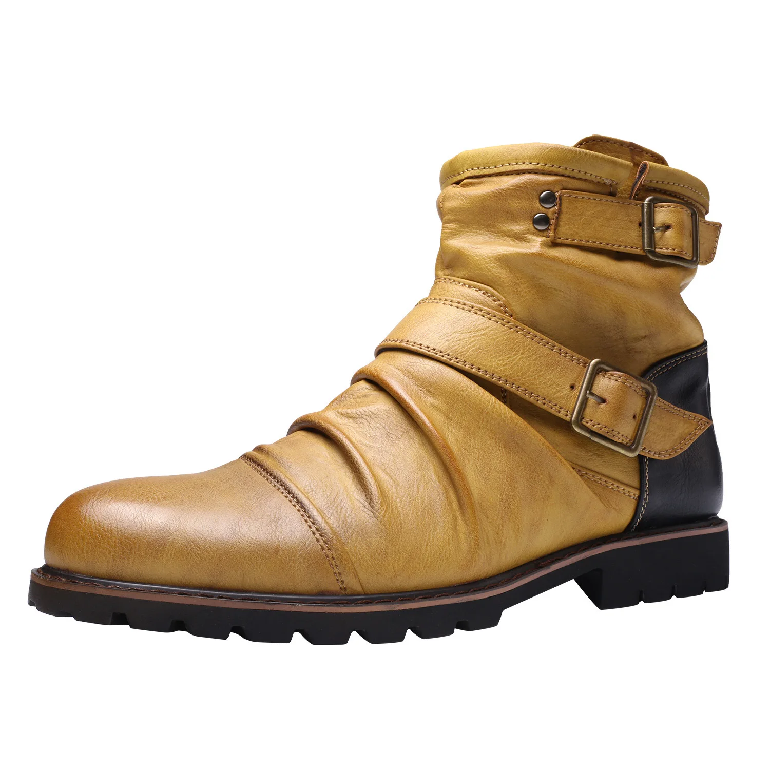 Men Boots Retro Wrinkle Mens Chelsea Boots Original Designer Waterproof Ankle Boots Oxfords Combat Boots for Man Plus Size Shoes