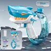 Fully Automatic High Pressure Electric Shark Water Gun Toy Continuous Spray Large Capacity Water Blaster Birthday Gift for Kids 3
