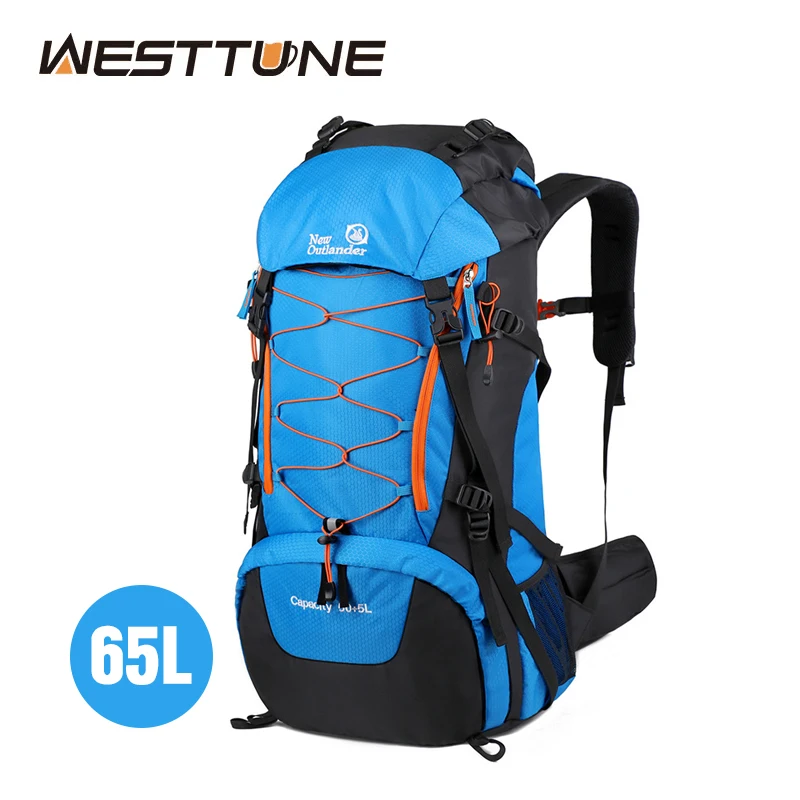 

Westtune Outdoor Sports Backpack, Waterproof Hiking Travel Bag, Big Capacity 65L, Mountaineering Camping Bag, Climbing Rucksack