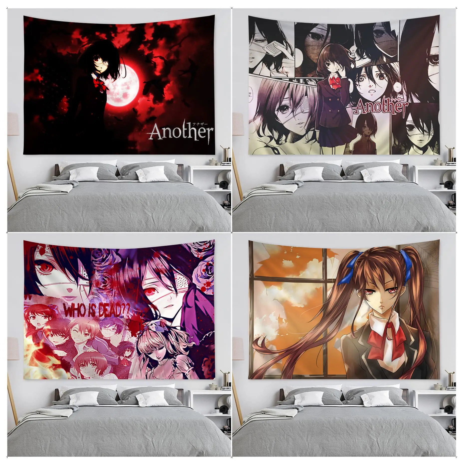 

Japanese Horror Anime Another Tapestry Anime Tapestry Hanging Tarot Hippie Wall Rugs Dorm Wall Hanging Sheets