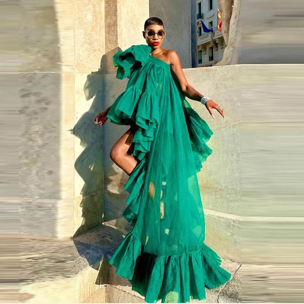 Asymmetrical Women Top Only Sell Top  One Shoulder Tulle Women Holiday Blouse Sexy Birthday Party Top Outerwear To Match