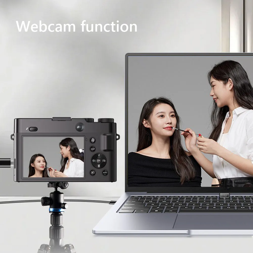 4K 64MP Digital Camera Vlogging Camera with Anti-Shake Flash 16X Digital Zoom Selfie Compact for YouTube