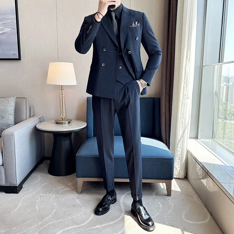 

26 Men's suits Korean style slim groomsmen wedding banquet suits