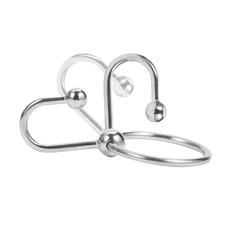 Metal Ball Penis Plug 6 Size for Urethral Dilator and Sperm Lock Sex Toy