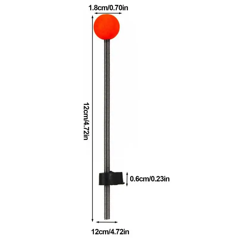 5pcs Portable Replaceable Mini Winter Ice Fishing Rod Top Rubber ball steel  sheet Tip Carbon Fiber Winter Fishing Pole