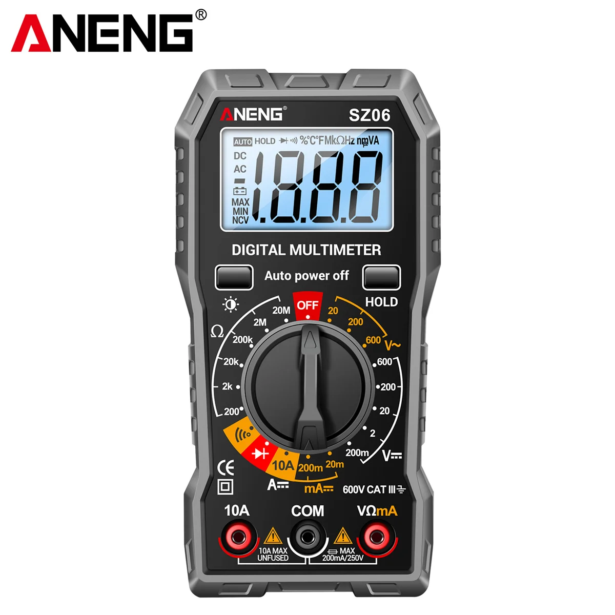 ANENG SZ06 Digital multimeter Voltage resistance meter AC/DC ammeter 600V voltmeter Multimeter Electrical LCD backlight ohm test