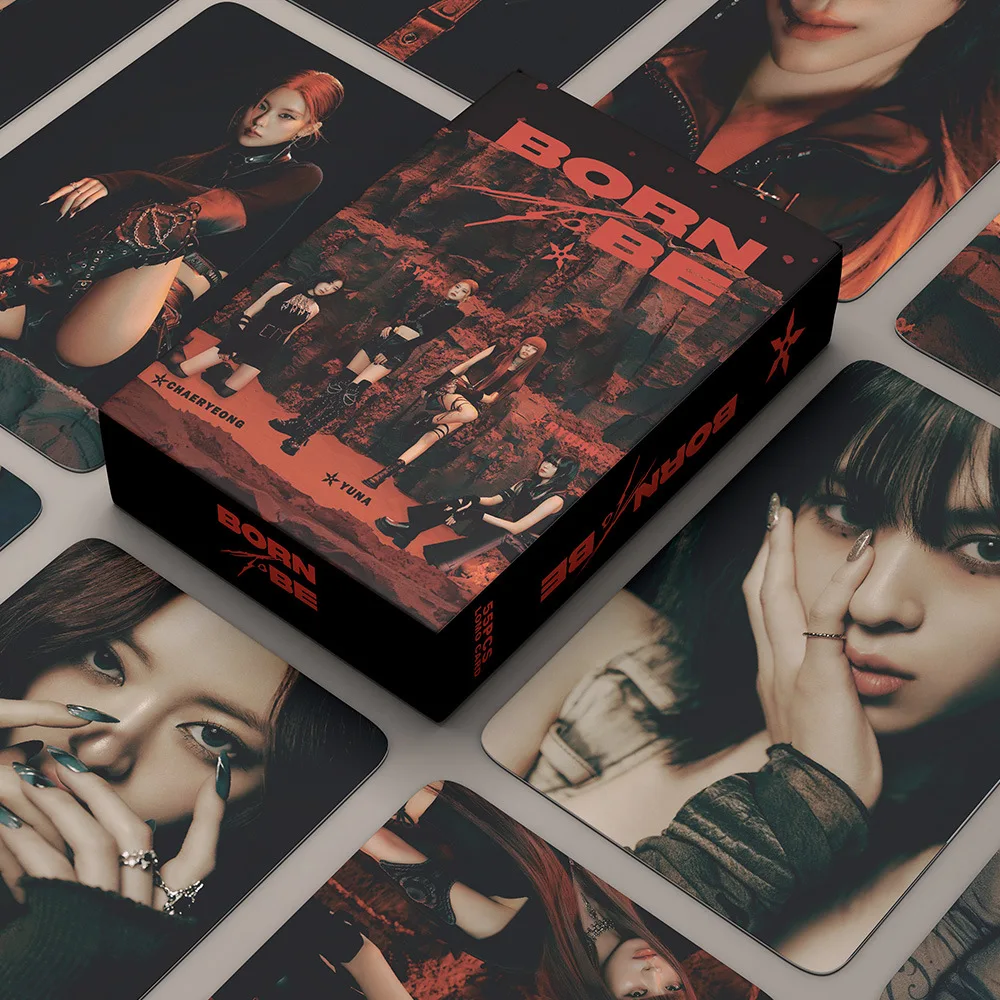 

55Pcs Kpop ITZY Lomo Cards New Album BORN TO BE Cake Photocard High Quality HD Photo Postcard Pictures Lia Yuna Fans Gift