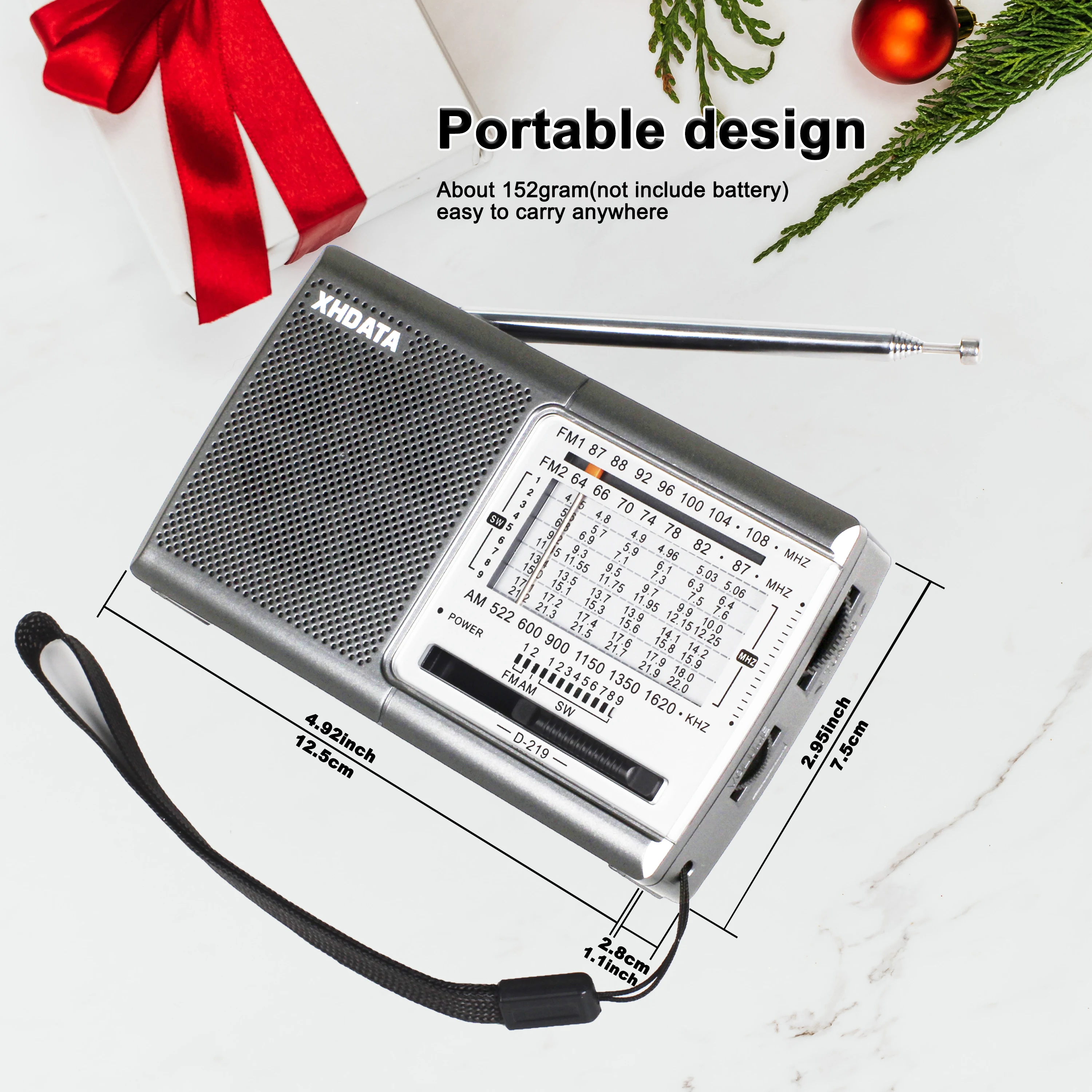 XHDATA-D-219-Portable-Radio-FM-AM-SW1-9-11-Bands-Radio-Receiver-High ...
