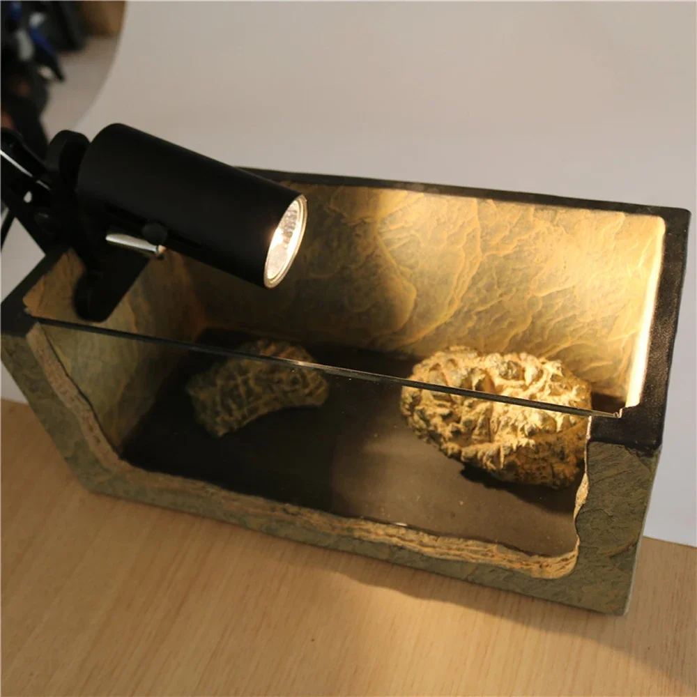 UVA + UVB 3.0 Reptile Lamp Kit with Clip-on Ceramic Light Holder Turtle Basking UV Heating Lamp Set Tortoises Lizard Lighting 220V