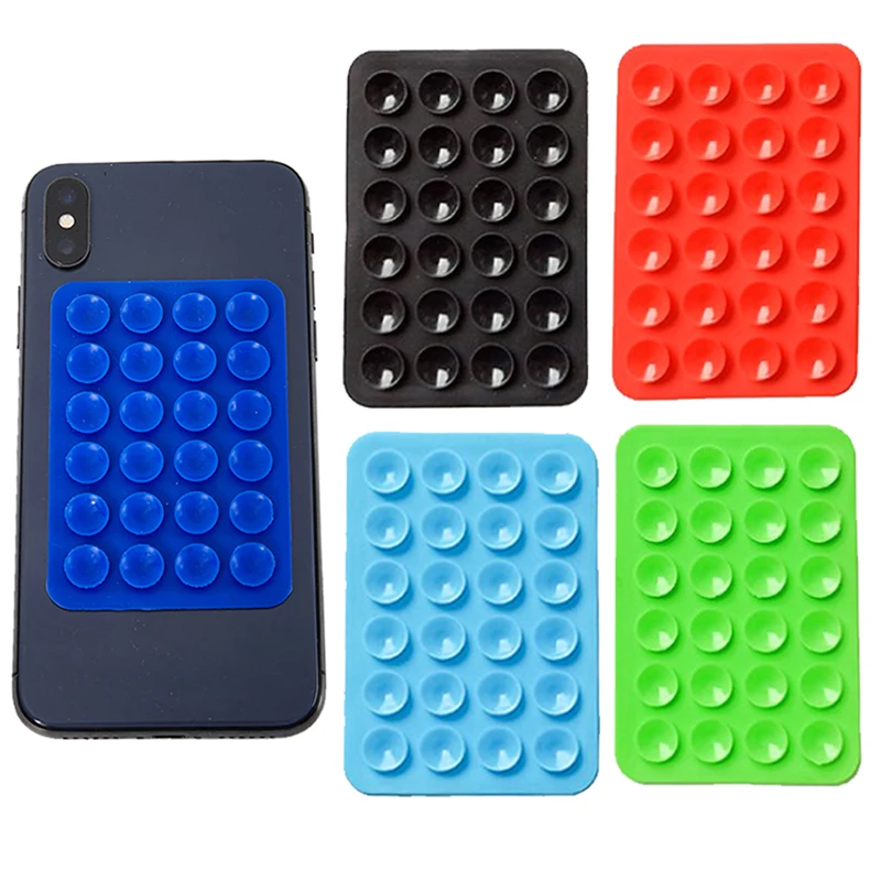 StickyGrippy Supporto a ventosa per cellulare, adesivo in silicone, accessorio per iPhone e Android, giocattolo fidget a mani libere, specchio per doccia, video Tiktok e selfie (rosa