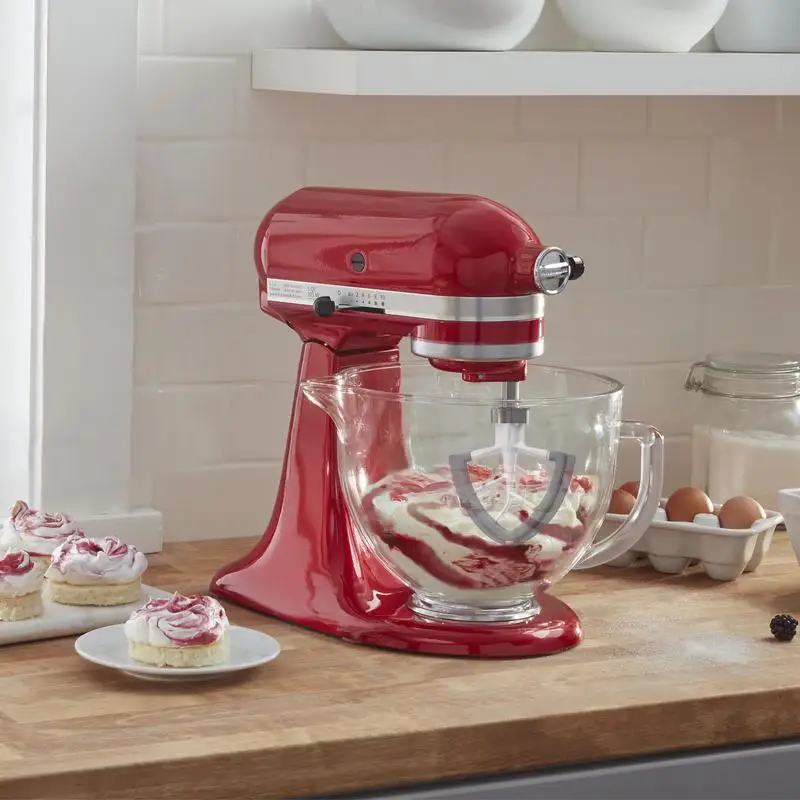 

Household Flex Edge Beater High Quality Aluminum Silicone Flat Beater Bowl Scraper Durable Kitchen Bowl-Lift Stand Mixer