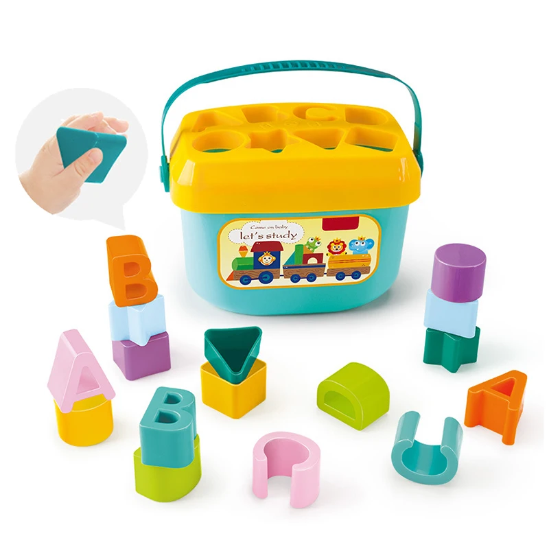 Tanie Montessori kolorowy kształt bloki Sorter zabawka dla dzieci grzywny umiejętności motoryczne sortowanie sklep