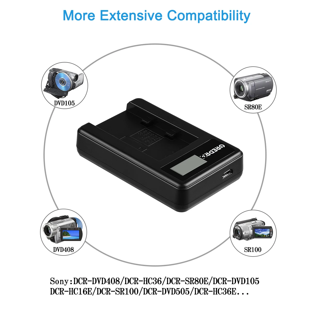 Bateria e Carregador para Sony Np-fp50 Np-fp30 Fp60 Fp70 Fp90 Fp100 Dcr-hc16 Dcr-dvd92 Dcr-hc23 Dcr-hc20 Hc30 - Image 6