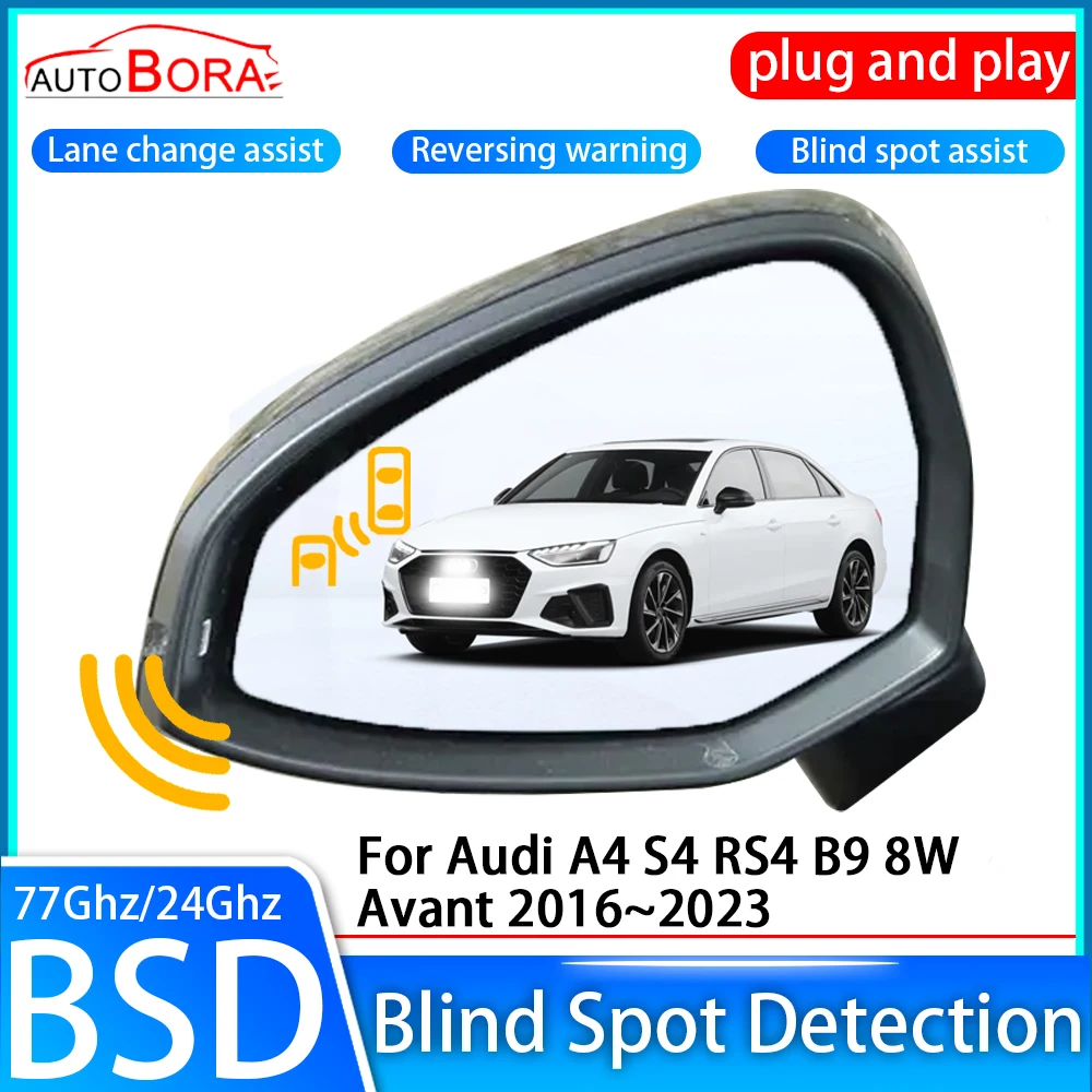 ZhuCamX Car Blind Spot Detection System BSD BSA Sensor Drive Rear Mirror Monitoring for Audi A4 S4 RS4 B9 8W Avant ~