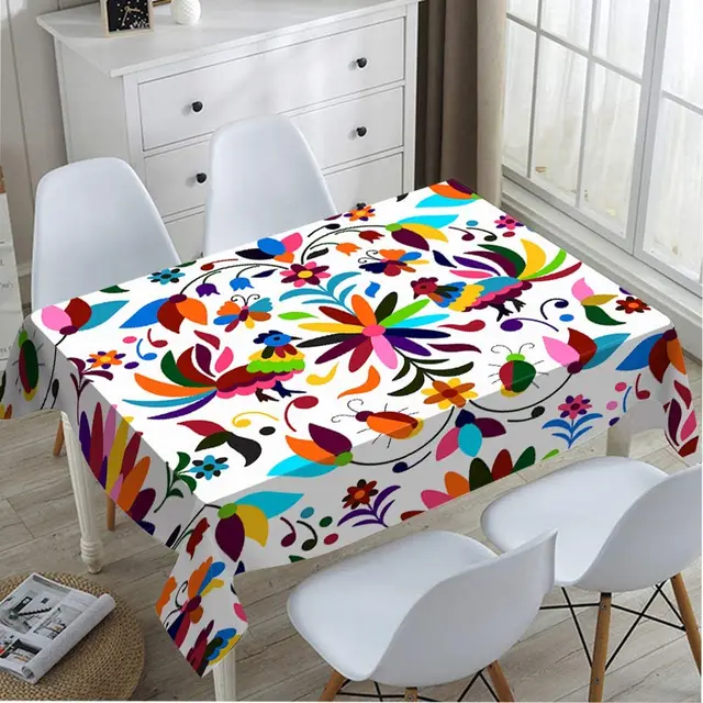 Nappe lavable et créative à motifs floraux, Style Boho, oiseau coloré, impression à la mode