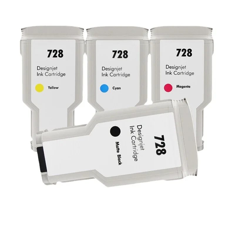 

728 728XL Compatible Ink Cartridge With Full Ink F9J68A F9J67A F9J66A Compatible For HP 728 HP728 DesignJet T730 T830 Printer