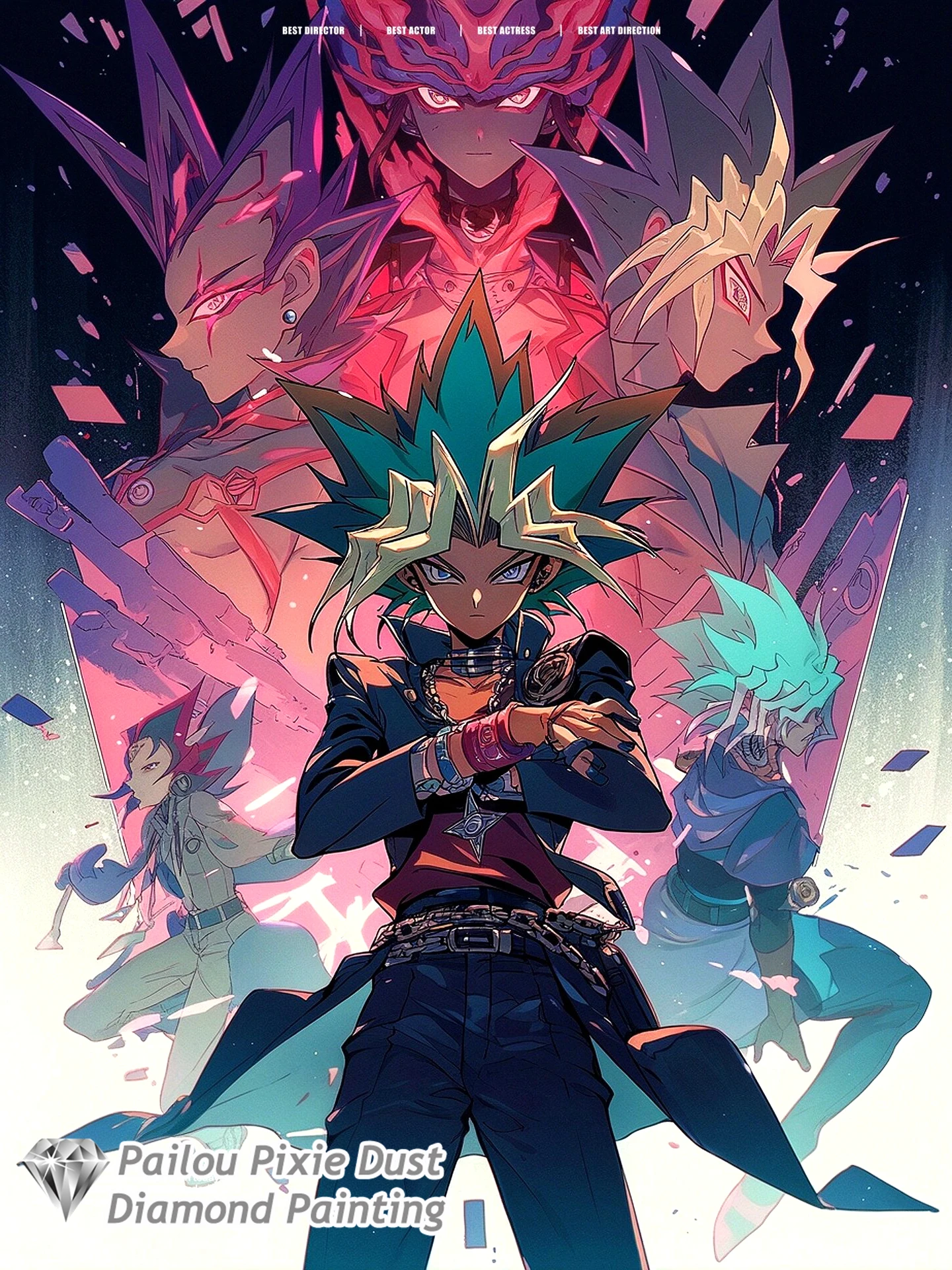 Anime Yu-Gi-Oh Duel Monster AB Diamond Painting Dark Yami Yugi Art