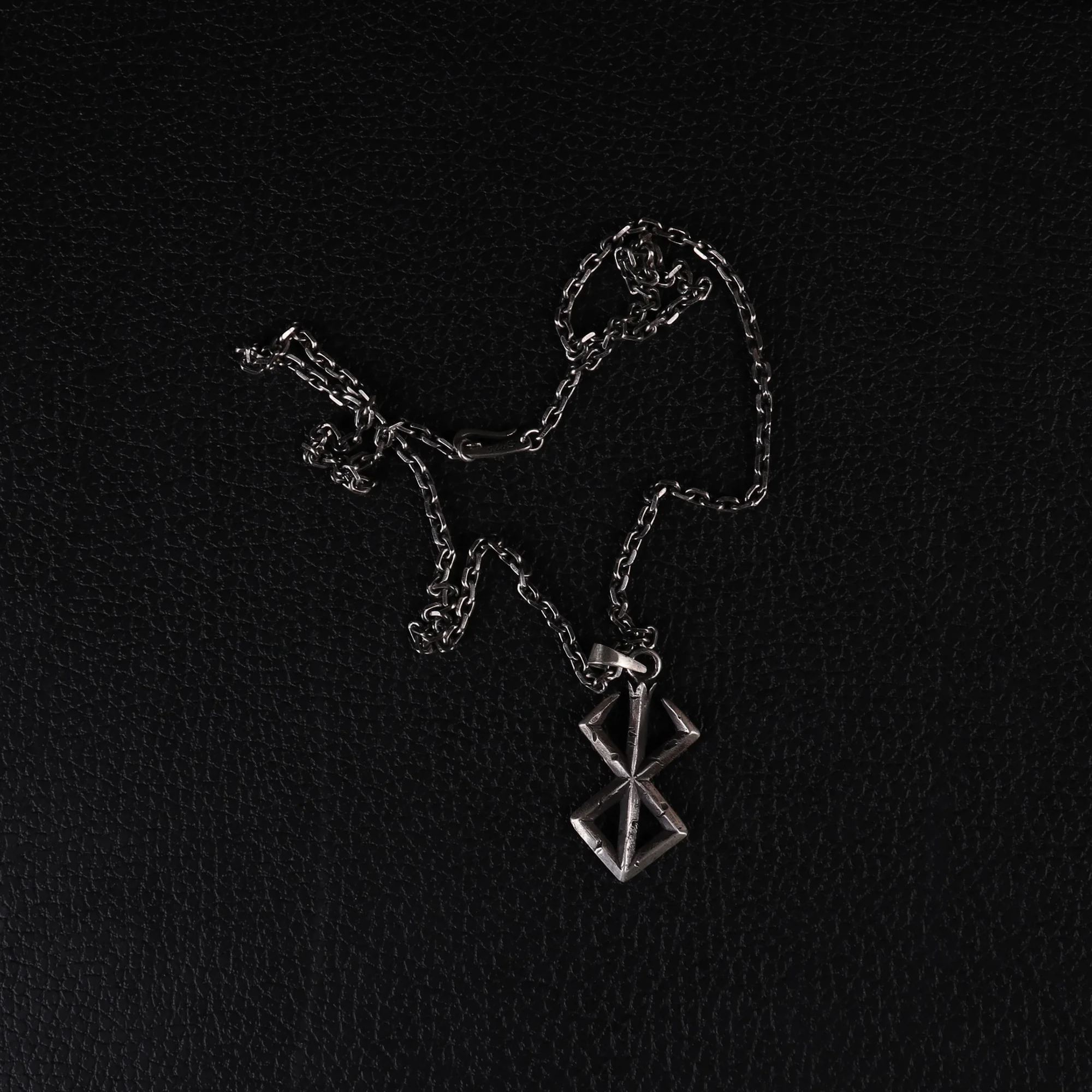 4cm Handmade 925 Sterling Silver Sacrifice Necklace Brand of Sacrifice Pendant LARP Jewelry Gift For Him