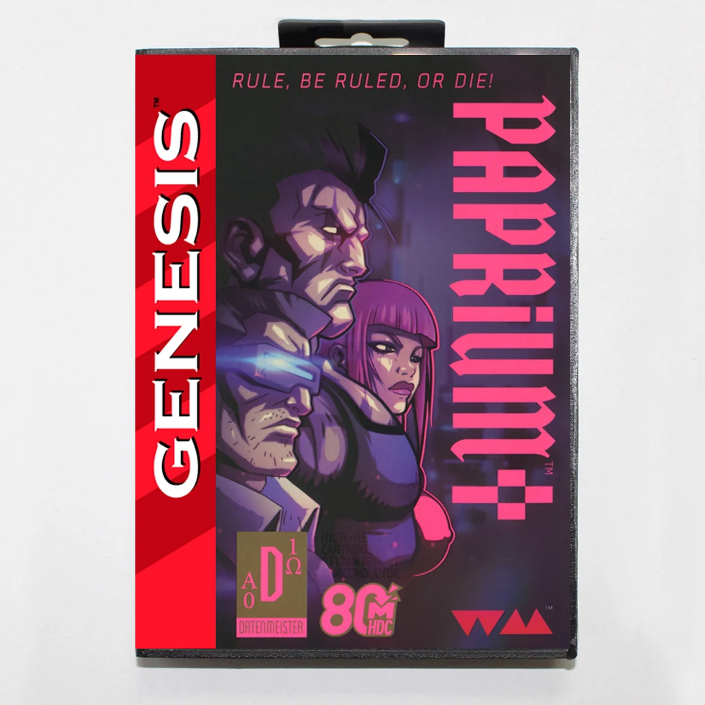 Paprium MD Game Cartridge with USA Box for 16 Bit Sega Megadrive Genesis System