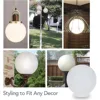 Twist Lock Neck  White Acrylic Shade Replacement Lamp Post Globe Cover for Outdoor Front Porch Light Landscape Light PMMA Shade 6